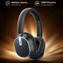 bmani Hybrid Active Noise Cancelling Headphones,120H Playtime Wireless Headphones Bluetooth 6.0 with Power Display, 6-Mic ENC Calls, 360 Spatial Audio Over Ear Headphones Headset for Travel Game