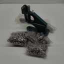 QWORK - Hand Press Heavy Duty Eyelet Grommet Machine Punch Tool Kit with 3 Dies and 1500 Pcs Silver Grommets