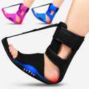 Plantar Fasciitis Night Splint, Night Splint for Plantar Fasciitis Women & Men, Adjustable Straps Stretch the Plantar Fascia, Helps Relieve Heel & Morning First Step Pain, Soft & Breathable, Black