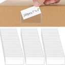 Jeyiour 200 Pcs Label Holders Adhesive Nameplate Pockets Storage Bin Labels Index Card Holder Shelf Plastic Peel Stick for Classroom Supermarket Bookshelf Library Student Box Drawer (2 x 1 Inch)