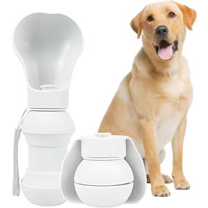 BMN Portable Dog Water Bottle, Collapsible Pet Water Bottle,Large Capacity for Big Dogs Leak-Proof Travel Dispenser, Foldable Bowl for Hiking Walking Outdoors19oz