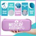 Aliceset 3 Pcs Christmas Nurse Gifts for Women Doctor Nurses Stethoscope Case with Mesh Pockets Nursing Gift for School Nurses Student Hard Stethoscope Box Nurse Week Gifts Accessories