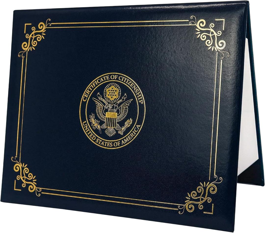 GraduationMall US Citizenship Certificate Holder Naturalization Certificate Cover with logol 'Certificate of Citizenship' US Citizenship Gifts