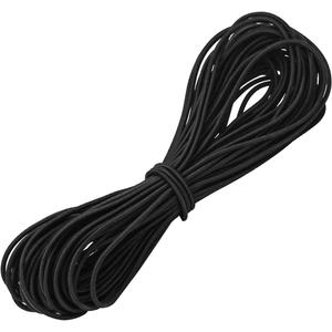 1/8" Bungee Shock Cords with Hooks,65 Feet Elastic Nylon Cords Kayak Stretch String Rope for Bikes,Tie Downs,Boating,Camping,Sunshades,Fitness and Outdoor Enthusiasts (1/8 inch x 65 feet, Black)