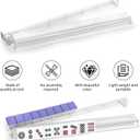 Mahjong Rack with Pushers, 4-Piece Premium Acrylic Mahjong Racks with Built-in Pushers & Rotating Bases - Crystal-Clear Set for Easy Play