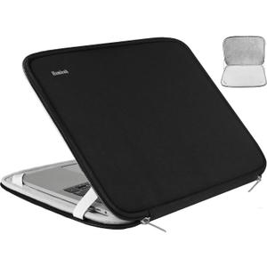 Laptop Sleeve 14 inch, Upgrade Durable Shockproof Protective Computer Cover Flip Case Briefcase Carrying Bag Compatible with 14" HP, Lenovo, Asus, Acer, Notebook, Chromebook Computer, Black