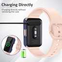 2 x IEOVIEE Screen Protector for Samsung Galaxy Fit 3, 3-Pack Full Around Hard PC Tempered Glass Case with Sensitive Touch Film Protective Case (Black+Clear+Navy Blue)