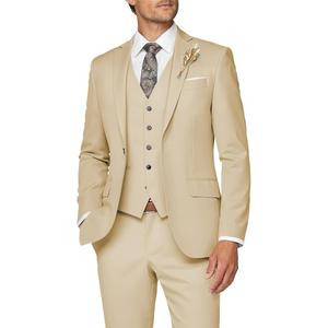 Wangyue Mens Suit 3 Piece Slim Fit Suit for Men Formal Business Suit Wedding Groom Prom Tuxedo Dinner Party, M
