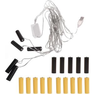 AA Battery Eliminator, Replace AA Batteries Power Supply Adapter, Fake Battery Power Adapter for LED Fairy Light, Thermostat, Table Lamp, Radio, Clocks, Wireless Electronics (5)