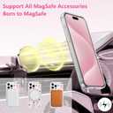 ZTOFERA for iPhone 15 Pro Magnetic Case Clear,Cute Love Heart Ribbon Bow Tie Aesthetic Phone Case,Transparent Trendy Slim Soft Shockproof Protective Phone Cover for Women Girls,Blush