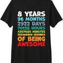 8 Year Old Bday Decorations Son Boy 8yr 8th Birthday Premium Tri-Blend T-Shirt, Size Small Youth
