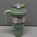 REDUCE 40 oz Stainless Steel Tumbler with Handle - Dual-Wall Vacuum Insulated Travel Mug, Sweat-Proof Lid & Reusable Straw - Keeps Drinks Cold for 24 Hrs, Fits Cupholders, Dishwasher Safe - Matcha