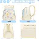 Girls Backpack Cute Star Bookbag for Elementary Middle School Kids Teens Kawaii Book Bag Preppy Y2k Aesthetic Back Pack 6-8 8-10 10-12 (Black)