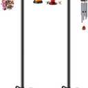 Gtongoko Double Shepherds Hook for Outdoor, 2 Pack 92 Inch Heavy Duty Bird Feeder Pole 3/4 Inch Thick Garden Hooks for Hanging Hummingbird Feeder, Plant Baskets, Solar Light Lanterns
