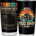 Truck Driver Gifts for Men Truck Driver Appreciation Gifts Cool Truckers for Men Stainless Steel Tumbler With Lid 20oz