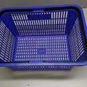 SSWBasics Blue Plastic Shopping Basket with Handles - Essential Shopping Baskets for Retail Store Use, Durable and Convenient Shopping Baskets for Customers
