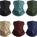 Geyoga 4 Pieces Summer UV Protection Cooling Neck Gaiter Face Clothing Neck Gaiter Mask Scarf Sunscreen Breathable Bandana