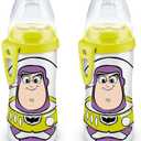NUK Buzz Lightyear Active Cup, 10 Oz, 2-Pack  BPA Free, Spill Proof Sippy Cup
