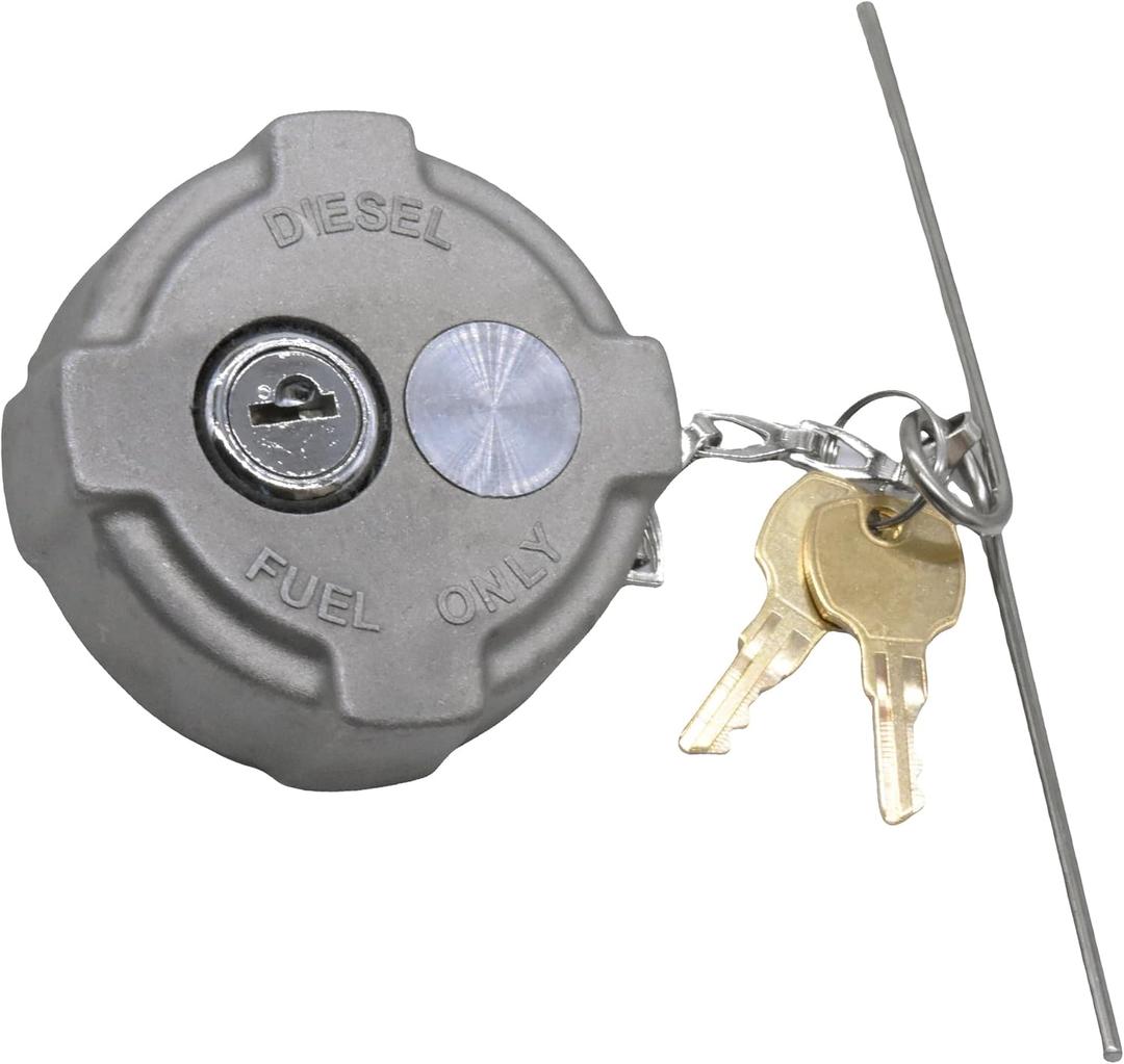 Fokes Locking Diesel Fuel Cap 2 3/8" Compatible with Freightliner M2 Small Semi Box Trucks Fuel Tank, Semi Truck Tank Locking Gas Cap Replace FTA-C-13