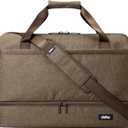 Halfday Double Decker Weekender: Travel Duffel Bag with Shoe Compartment, 40L Carry-on Overnight Bag, Water-Resistant (Trolley Sleeve, Padded Strap, Bottom Zip Compartment, Interior Pockets), Dune, Medium