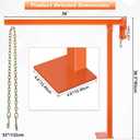 T-Post PullerHeavy Duty Fence Post Puller with 52'' Lifting Chain, Labor-Saving Post Puller Tool for Round Fence Posts