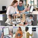 TQQ iPad Air 13 Inch Case Keyboard (M3 2025 / M2 2024), iPad Pro 12.9 (6th, 5th, 4th, 3rd Gen) Keyboard - 360 Rotatable, 7-Color Backlight, Multi-Touch Trackpad, Thin & Light (Black)