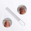 3 x Glass Nail File with Case - Long Glass Nail Buffer for Shining Natural Nails and Smooth Natural Nail Edges, Nano Nail File (2, Count)