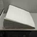 Wedge Pillow, 10 Inch Bed Wedge Pillow for Headboard, Pillow Wedge for Acid Reflux Relief, After Surgery, SleepingBack Pain Relief, Memory Foam Top, LightGrey