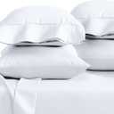 Bare Home Microfiber Bulk Pillow Cases - Standard/Queen Size Set of 4 - Cooling Pillowcases - Double Brushed - White Pillowcases 4 Pack - Easy Care (Standard - 4 Pack, White)