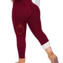 FULLSOFT Plus Size Fleece Lined Leggings Women-High Waist Warm Thick Leggings Winter Thermal Yoga Pants for Snow Cold (Wine, XX-Large)