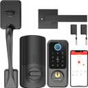 Hornbill Smart Lock with Front Door Handle Set - Keyless Entry Door Lock with Handleset - Smart Deadbolt Door Lock for Front Door - Bluetooth Door Lock with Keypad - Fingerprint Biometric Auto Lock