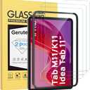 Gerutek Screen Protector 3 Pack for Lenovo Idea Tab/Tab M11/ Tab K11 (11 inch) 2025/2024 Tempered Glass Film with Alignment Frame, HD Clear, 9h Hardness For Tab M11 / Idea Tab 11 inch