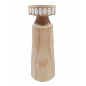 10 Inch Wood Candle Holder