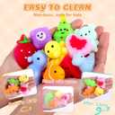 VISCOO 120 Pack Squishy Toys, Easter Basket Stuffers, Mochi Squishy Bulk Party Favors for Kids, Treasure Box Toys for Classroom Prizes, Easter Basket Gifts Goodie Bags Fillers Birthday Gifts