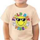 Toddler Field Day Shirt for Boys Kid Grils, Happy Field Day T Shirt, Cotton Blend, Funny Design :4-7T (Beige)