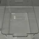 2 Pack Clear Linus Deep Plastic Bin, Size 10 x 7 x 6 in