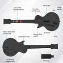 NBCP PC Guitar Hero Controller, Wireless PS3 Guitar Hero with Dongle for PC/PlayStation 3, Compatible with Guitar Hero, Rock Band, Clone Hero & Fortnite Festival - Black