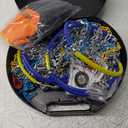 Snow Chains Universal Anti-Skid Tire Chains for Cars SUV Pickup, Full-Coverage Traction with Safety Lock System, Reusable & Storage Box (Set of 2, HKN130)