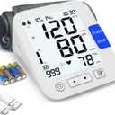 Large Screen Blood Pressure Monitor, Blood Pressure Machine Dual User for Home Use, XL 9"-17" Cuff BP Machine, Dual Power, Upper Arm BP Cuff Kit with 6 inch Backlight LCD & HR Detection