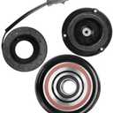 AC Compressor Clutch, Auto Air Compressor Clutch Oil Assembly Kit Pulley Bearing Coil Plate for 2003-2008 D0dge Ram 1500/2500 8 CYL 5.7L