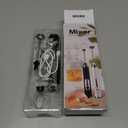 Milk Frother Handheld, Rechargeable Coffee Frother Wand with 2 Stainless Whisks 3 Speeds, Drink Mixer, Electric Foam Maker, Hand Mixer for Lattes, Cappuccino, Matcha, Egg, Black