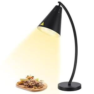 Food Heat Lamp with 250w Bulb for Food Service Restaurant Heating Lamp Warmer for Catering Home Kitchen Buffet (Copper)