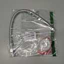 Industrial Grade Compressor Jumper hose, With 1/2" NPT Male 23" Length 450 PSI &750F, And Two 1/2" Male Adapters (Both Sides Fittings Rotate Freely), Flexible Stainless Steel Metal Hose