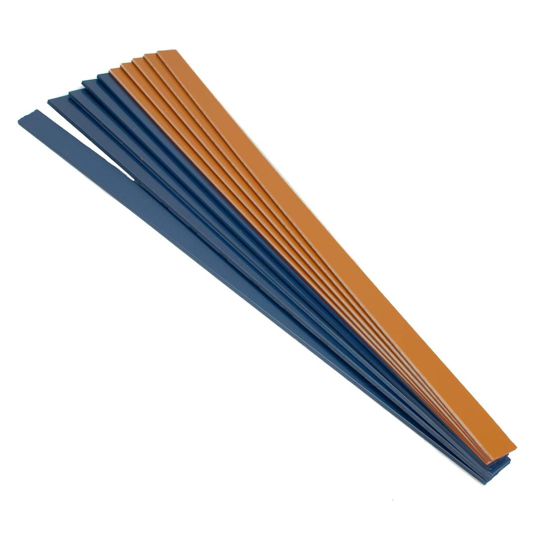 Strips, Atomic Blue (5) & Gold (5), 1/8"
