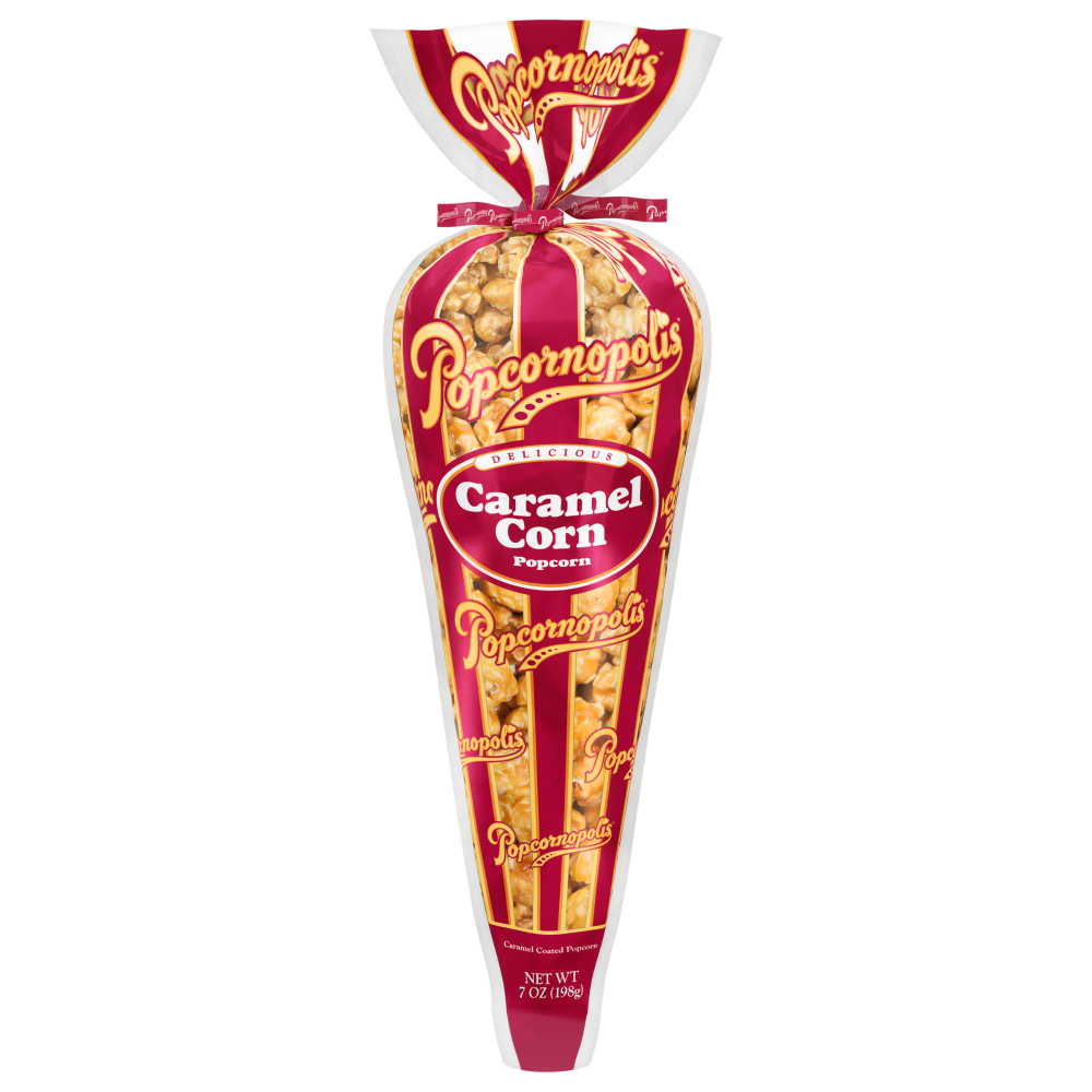 Popcornopolis® Caramel Corn Indulgent Popcorn Cone, 7 oz 03/09/2026