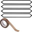 4 Pack Foam Replacement Gaskets for MegaWise Vacuum Sealer, Foam Gasket for MegaWise Food Sealer +Teflon Tape/PTFE Tape 33 FeetEasy to Install (13.2*1.25*0.25)