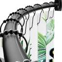 Curved Shower Curtain Rod 43-72 Inches Adjustable, Aluminum Shower Rod Rustproof, Round shower curtain rod, Curved Shower Rods for Bathroom, Bathtub, Stall, Black