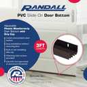 PVC Slide-On Door Bottom | Adjustable Plastic Weatherstrip Door Bottom with Drip Cap | 3 Feet (36-Inch) | for 1 3/4 Doors | Brown | Fits Gaps 3/8 to 7/8 | Made in The USA