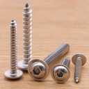 2 x M3 x 8mm Flanged Button Head Socket Cap Self Tapping Screws, 304 Stainless Steel 18-8 Corrosion Resistant Screws for Wood, Sheet Metal and More, Pack of 100