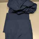 Amazon Basics Lightweight Super Soft Luxury Wrinkle Free Breathable Microfiber 3 Piece Fitted Sheet Set with 14-Inch Deep Pockets, Twin XL, Navy Blue, Solid